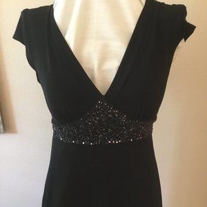 BCX EMPIRE BLACK BEADED TOP